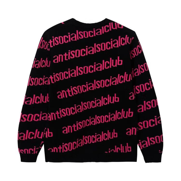 Anti Social Social Club In The Loop Knit Crewneck Black