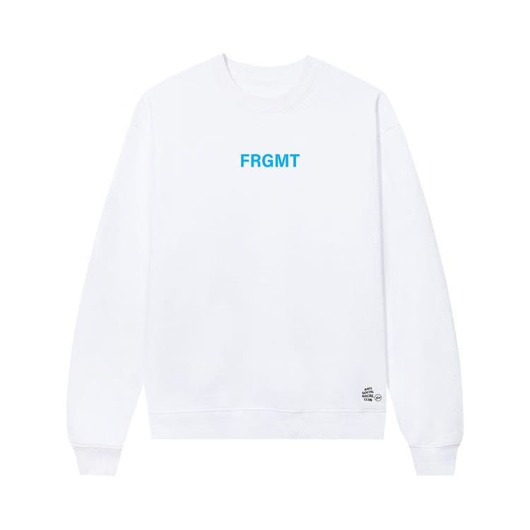 Anti Social Social Club x Fragment Design Logo Crewneck White/Blue
