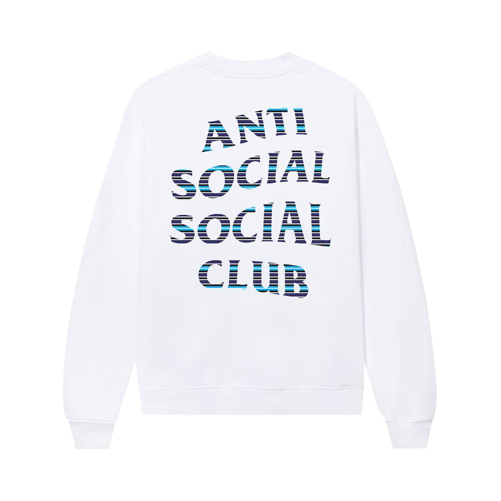 Anti Social Social Club x Fragment Design Logo Crewneck White/Blue