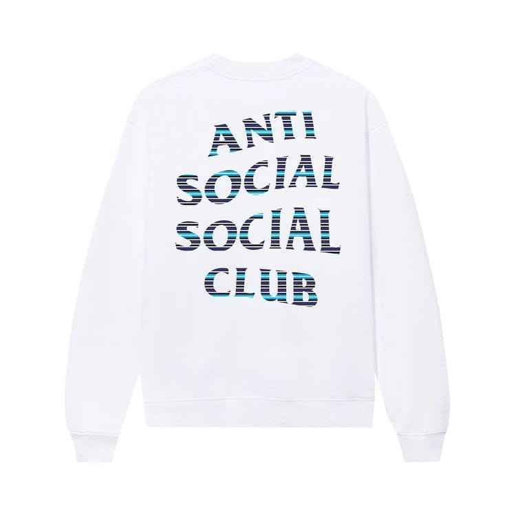Anti Social Social Club x Fragment Design Logo Crewneck White/Blue