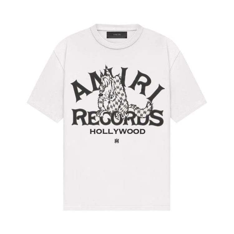 Amiri Records Wolf T-Shirt White