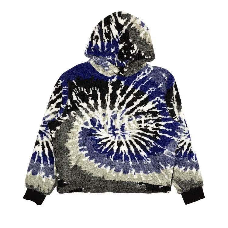 Amiri Tie Dye Polar Fleece Hoodie Blue/Black/Purple