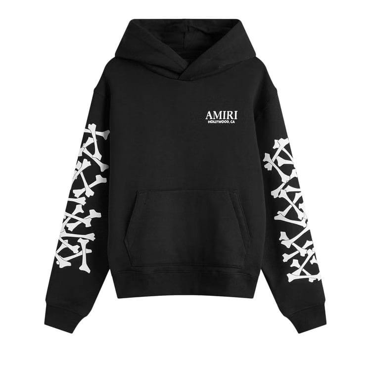 Amiri Bones Stacked Hoodie Black