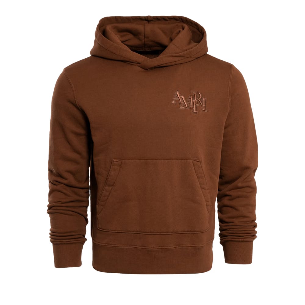 Amiri Staggered Hoodie Potting Soil