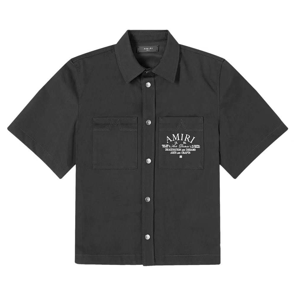 Amiri Arts District Camp Shirt Black