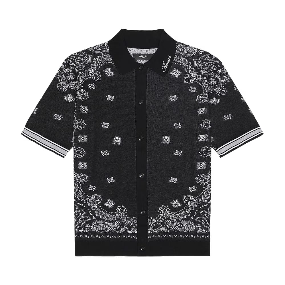 Amiri Bandana Polo Black