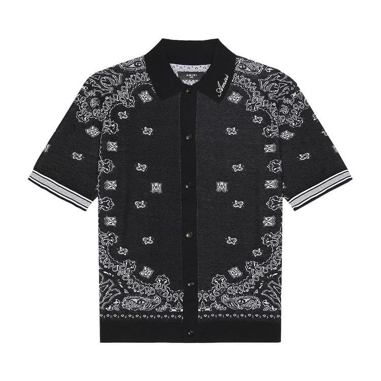 Amiri Bandana Polo Black