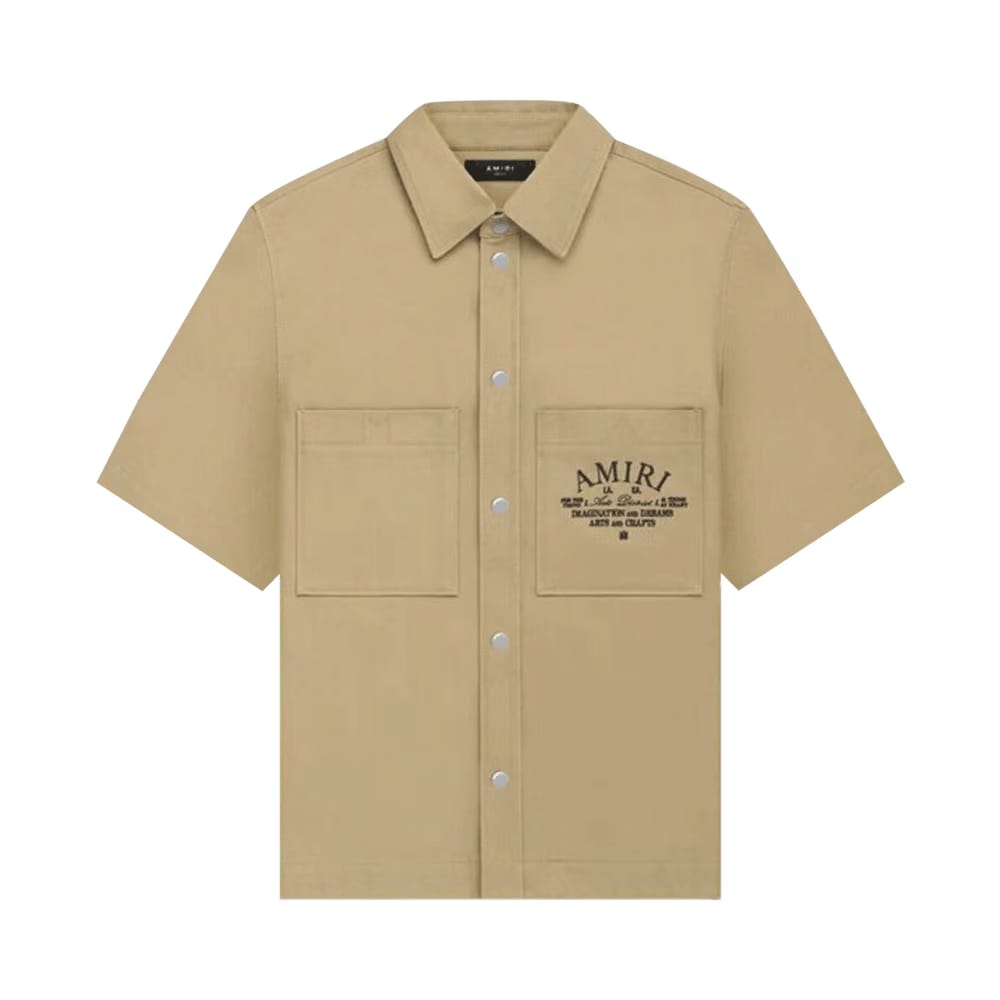 Amiri Arts District Camp Shirt Sepia Tint