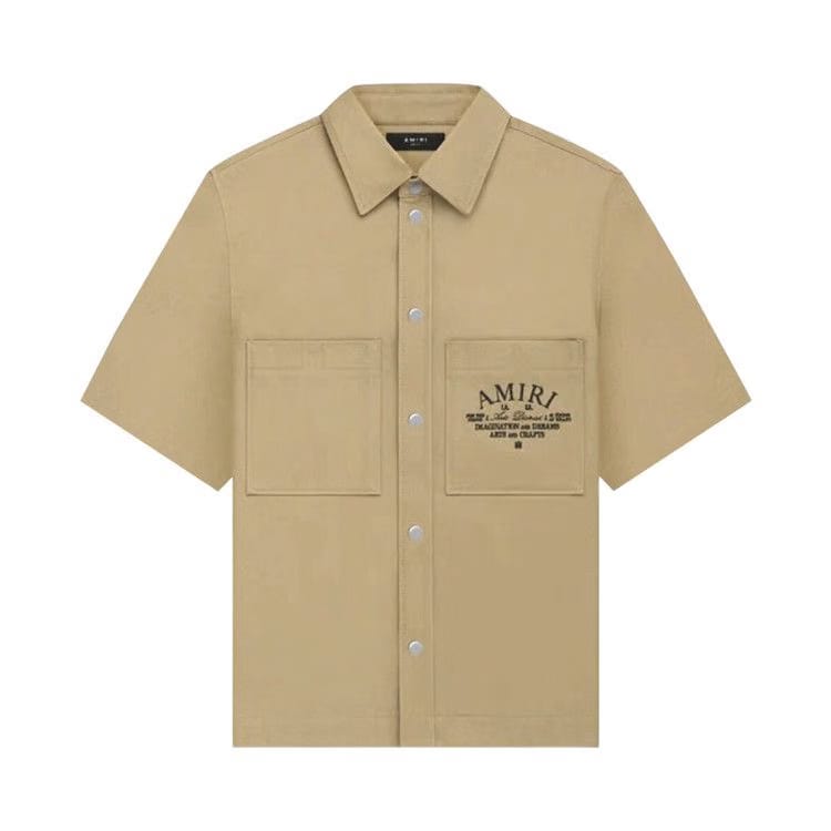 Amiri Arts District Camp Shirt Sepia Tint