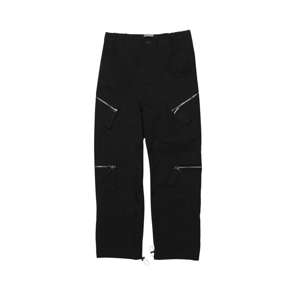 Jacquemus Le Cargo Marrone Zipped Cargo Pants Black