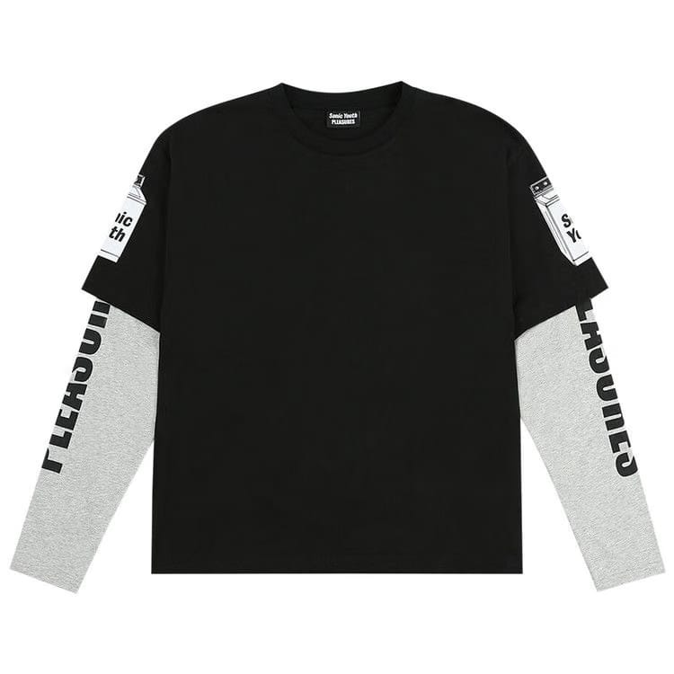 Pleasures Becuz Layered Long-Sleeve Black/Grey
