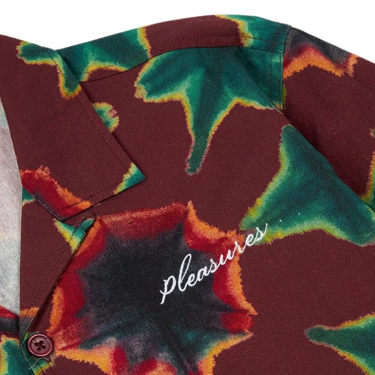 Pleasures Sulfur Shorts-Sleeve Button Up Red