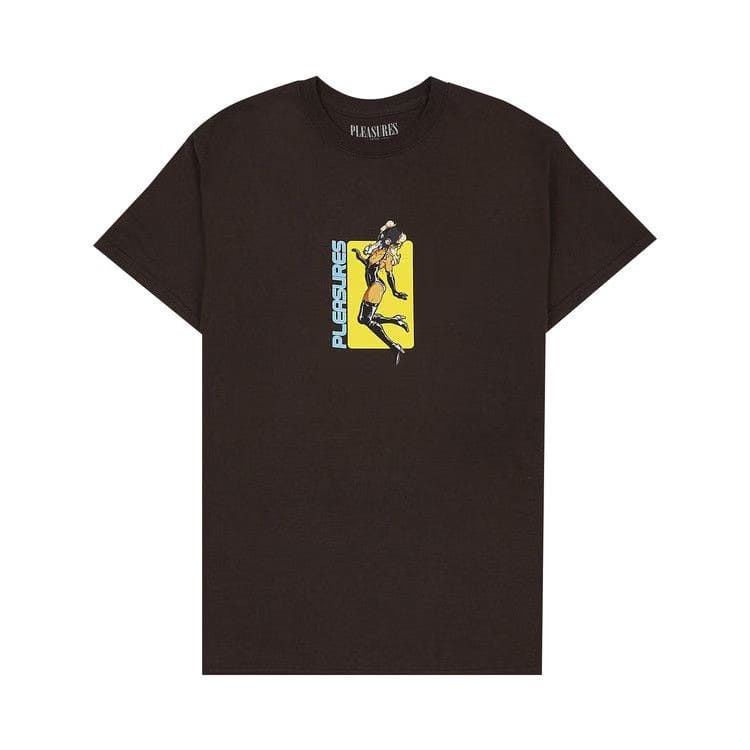 Pleasures Baked Shorts-Sleeve T-Shirt Brown