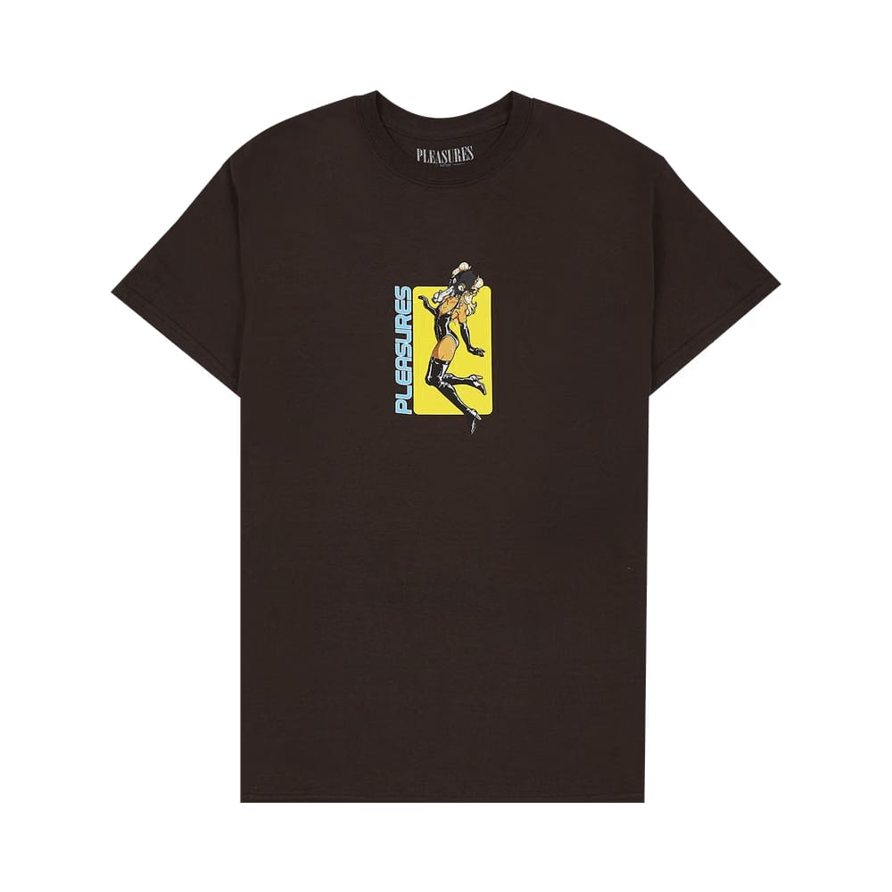 Pleasures Baked Shorts-Sleeve T-Shirt Brown