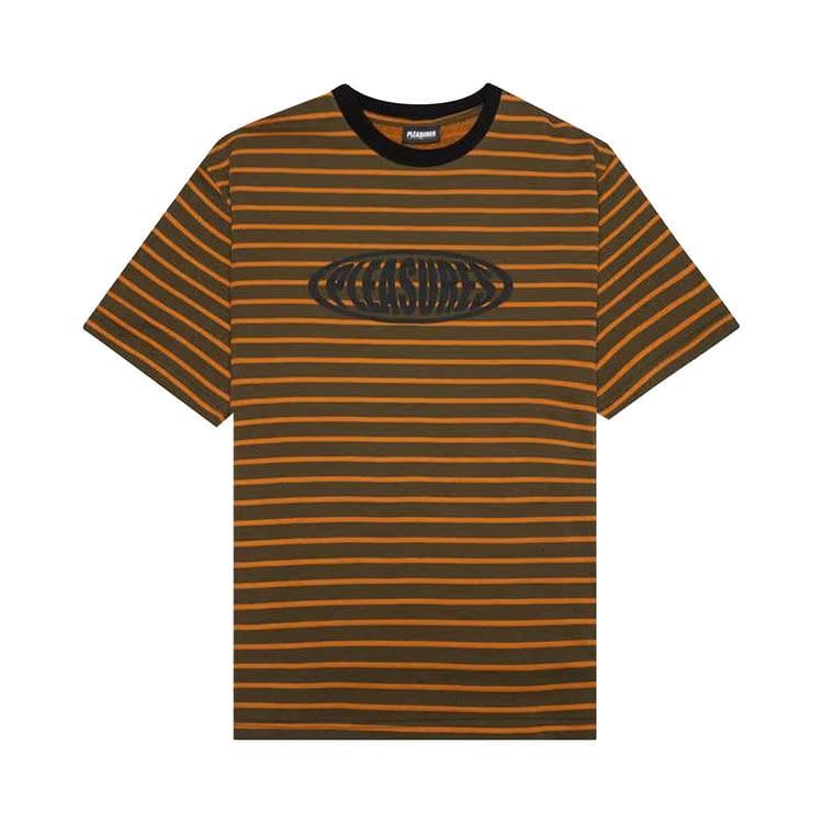 Pleasures Sports Striped Shirt Orange