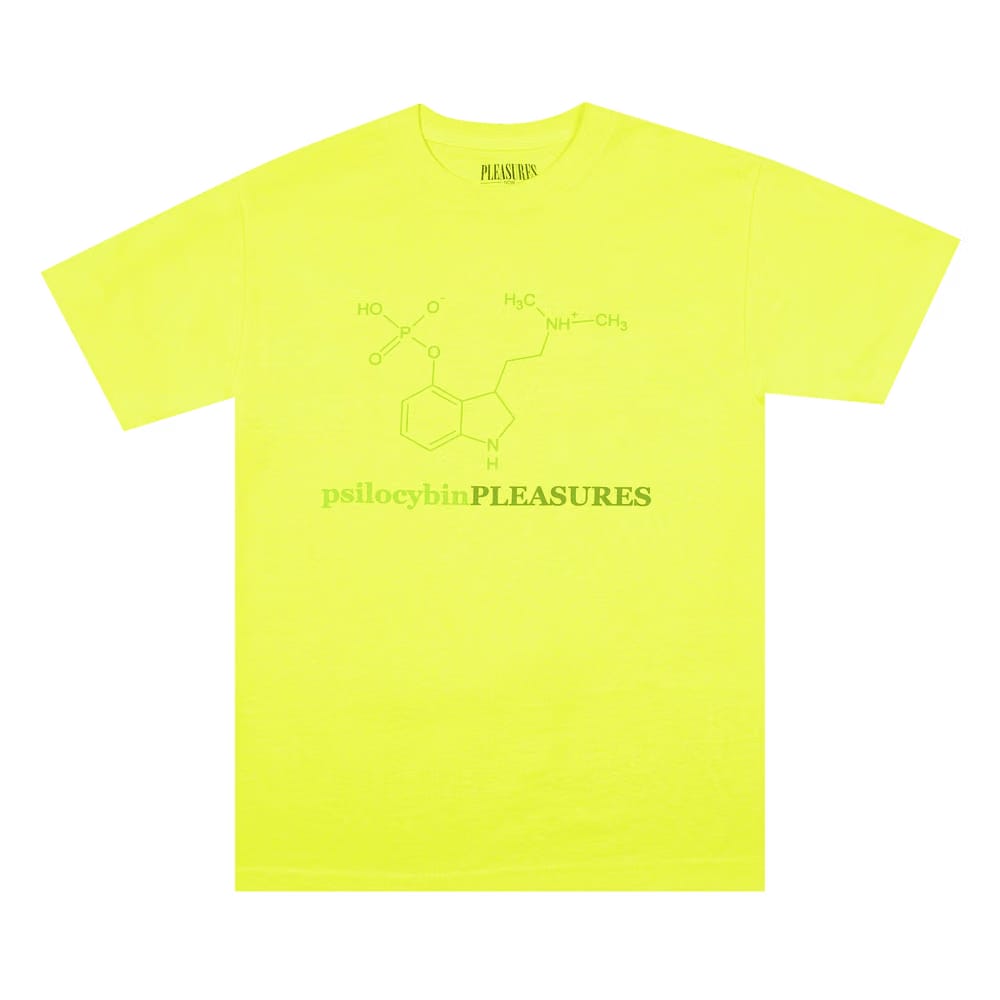 Pleasures Psilocybin T-Shirt Safety Green