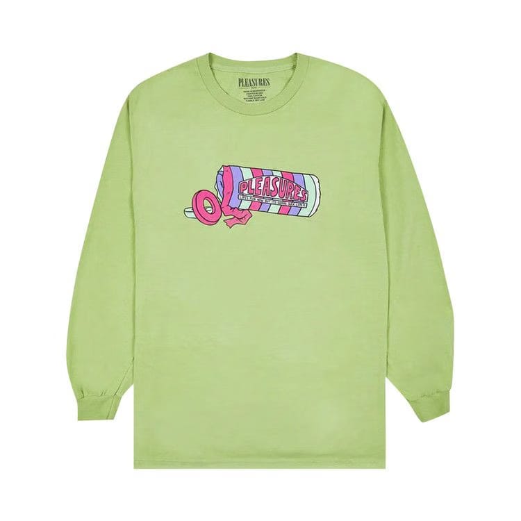 Pleasures Suck Washed Long-Sleeve T-Shirt Lime