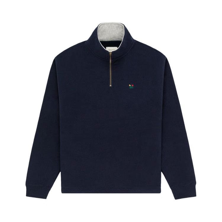 Aimé Leon Dore Crest Quarter Zip Pullover Navy Blazer