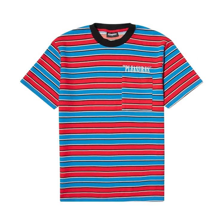 Pleasures Chainsmoke Stripe Shirt Blue/Maroon