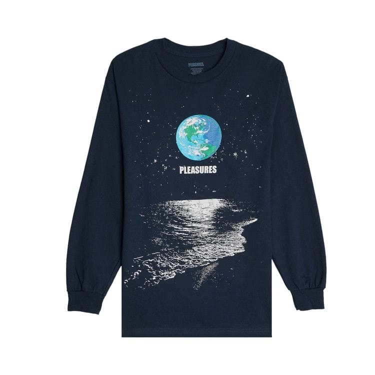 Pleasures Rent Long-Sleeve T-Shirt Navy