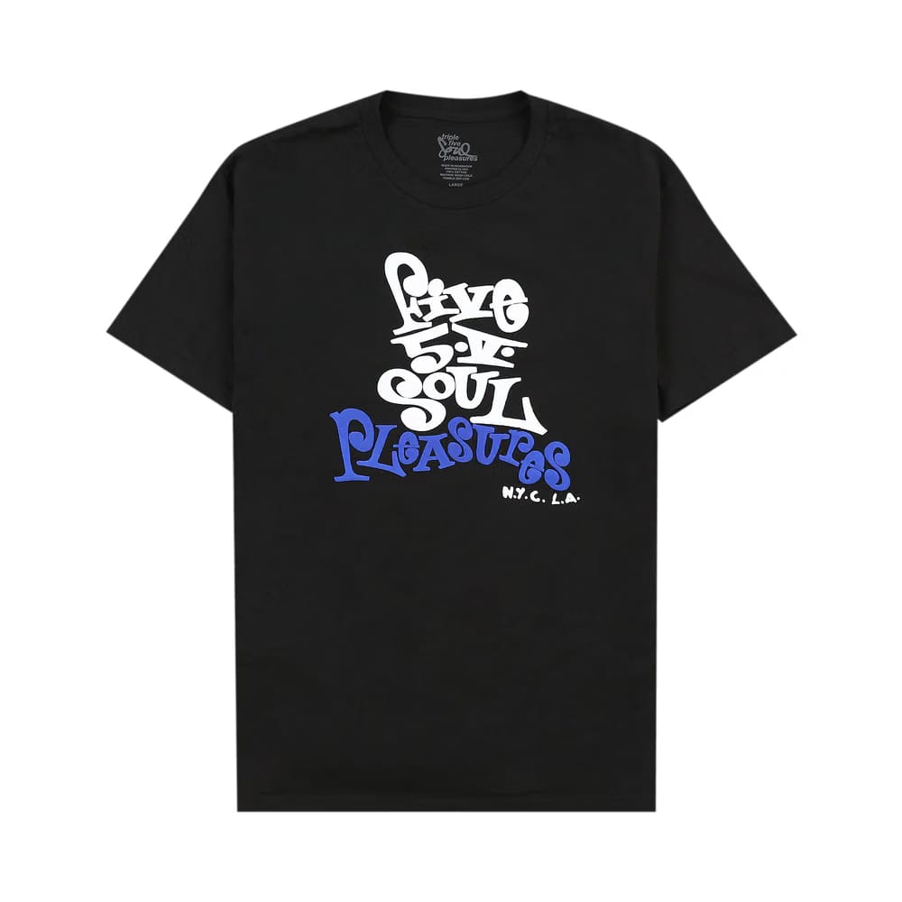 Pleasures Five 5 V T-Shirt Black
