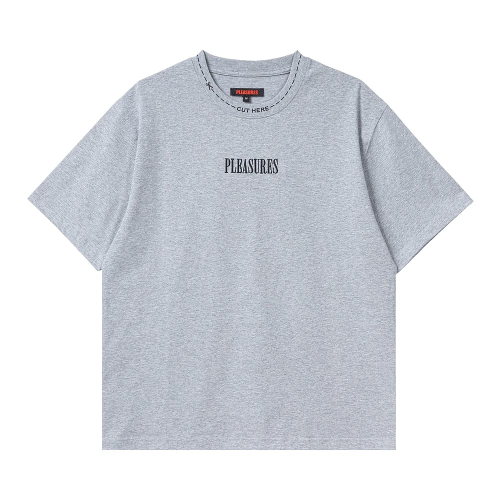 Pleasures Cut Here Heavyweight Shirt Heather Grey