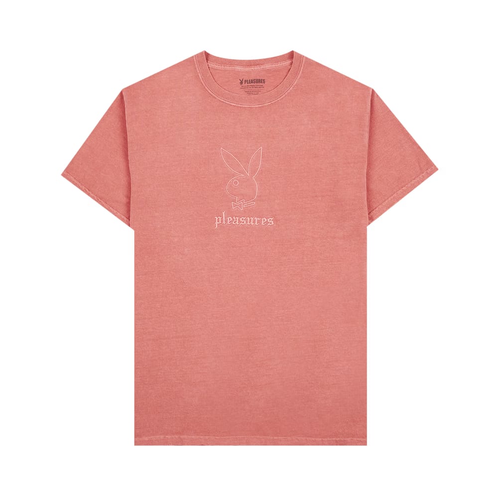Pleasures x Playboy Entertainment Pigment Dye T-Shirt Red
