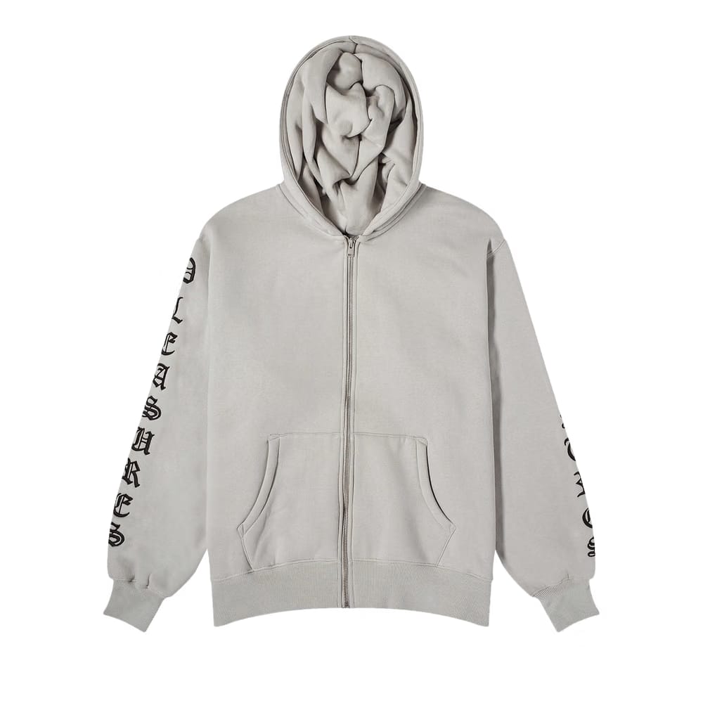 Pleasures Zip Up Hoodie Grey