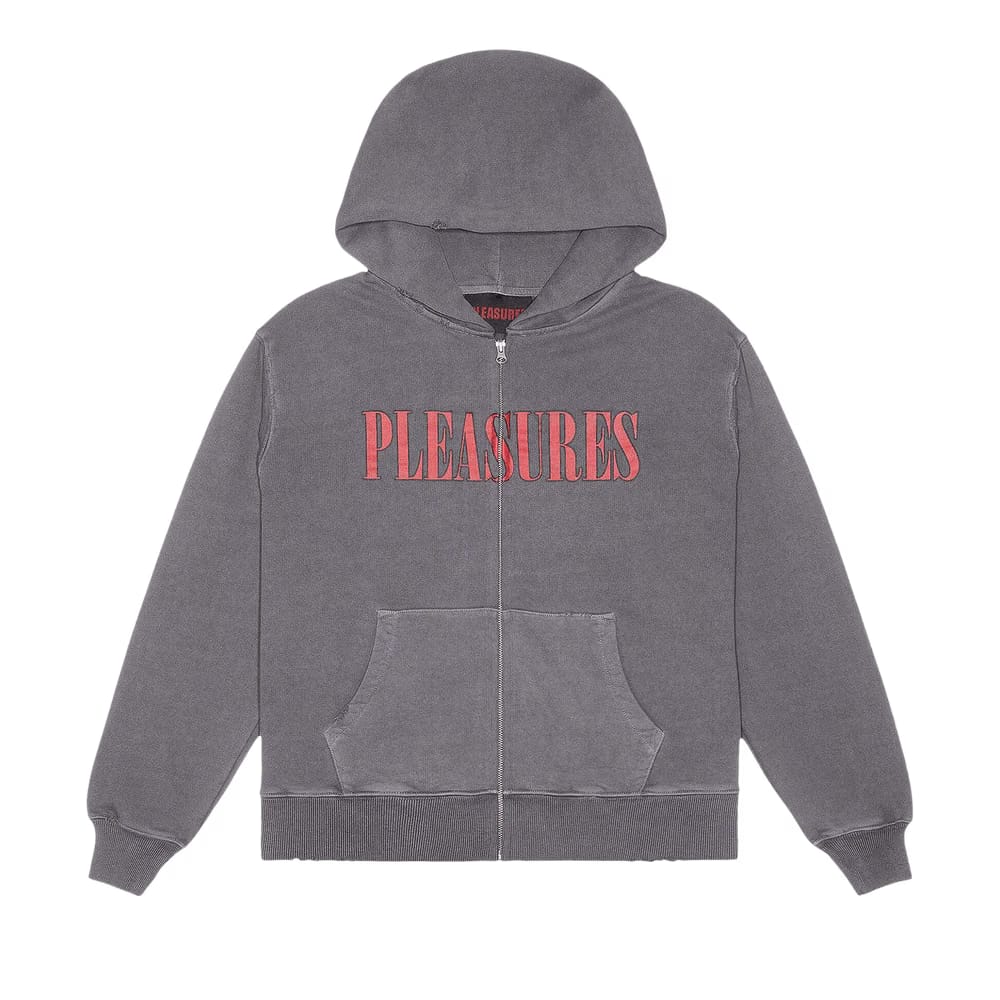 Pleasures Onyx Zip Up Hoodie Grey