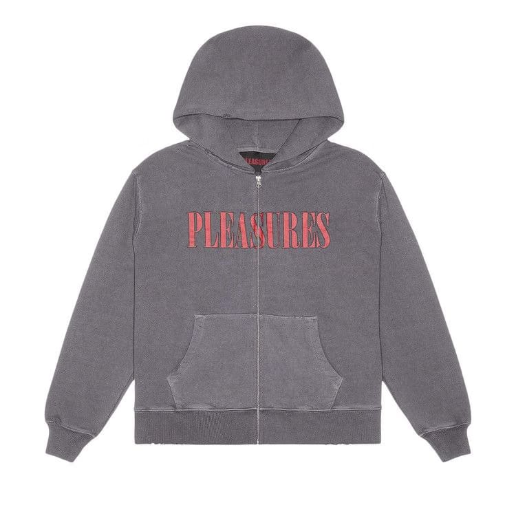 Pleasures Onyx Zip Up Hoodie Grey