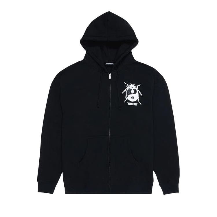 Pleasures Bug Zip Up Hoodie Black