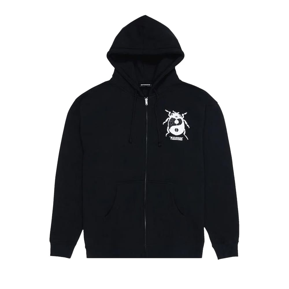 Pleasures Bug Zip Up Hoodie Black