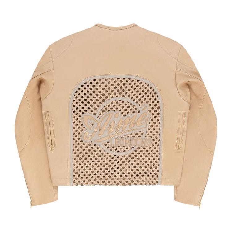 Aimé Leon Dore x Vanson Raffia Leather Jacket Bone