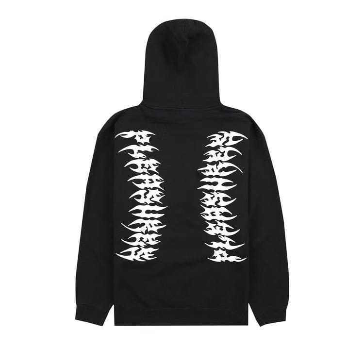 Pleasures Ripped Hoodie Black
