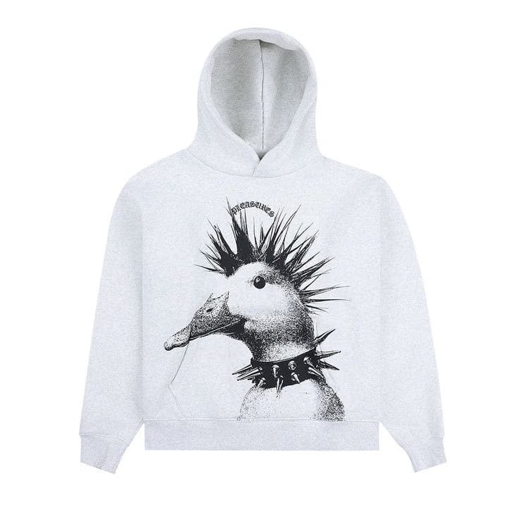 Pleasures Punk Duck Hoodie Heather Grey