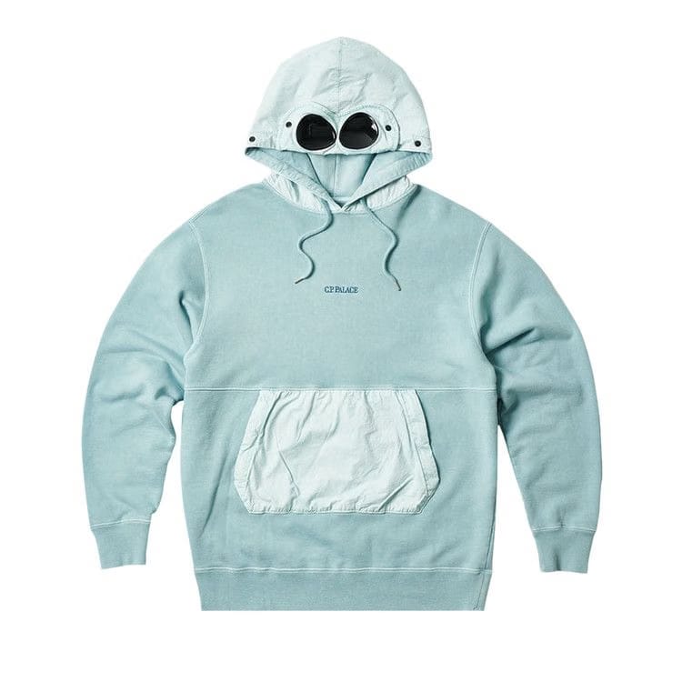 Palace x C.P. Company Goggle Hoodie Blue