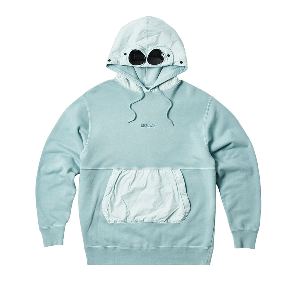 Palace x C.P. Company Goggle Hoodie Blue