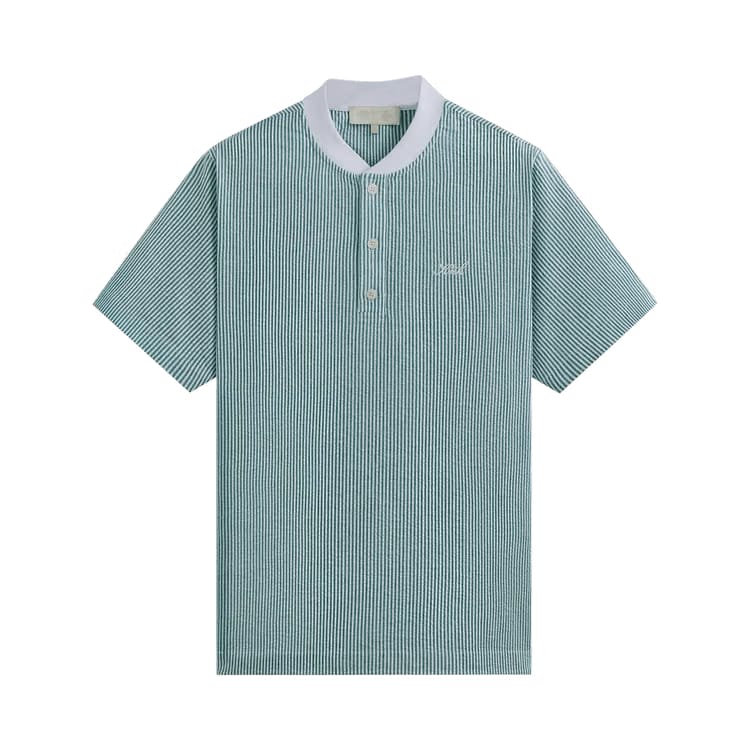Kith Seersucker Pearson Henley Pullover Conifer
