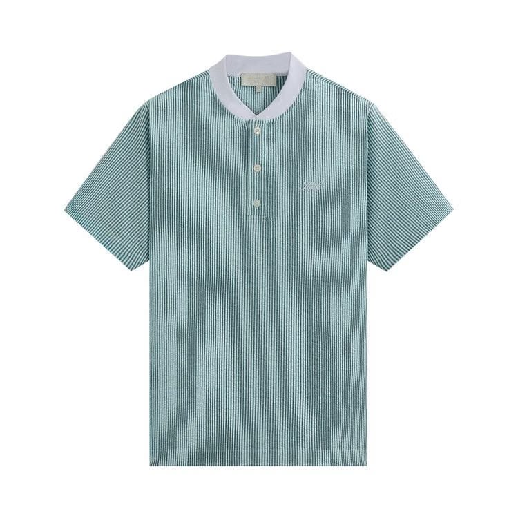 Kith Seersucker Pearson Henley Pullover Conifer