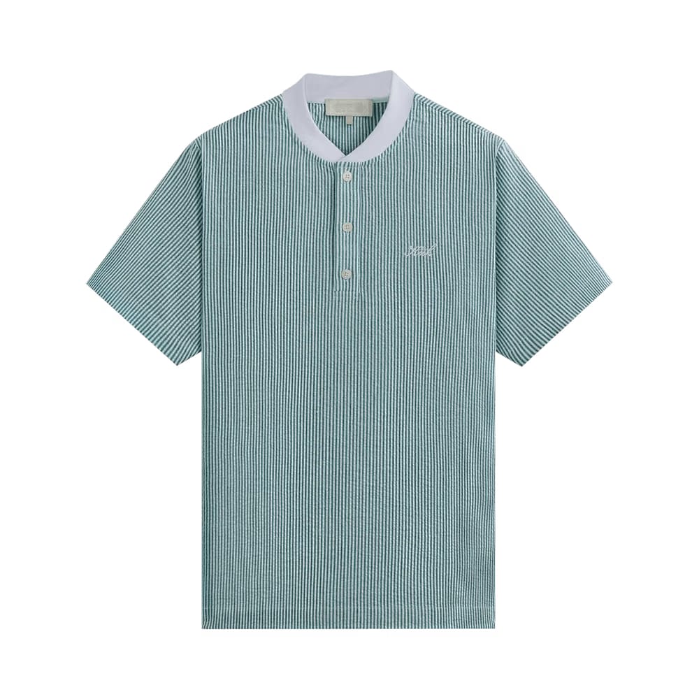 Kith Seersucker Pearson Henley Pullover Conifer