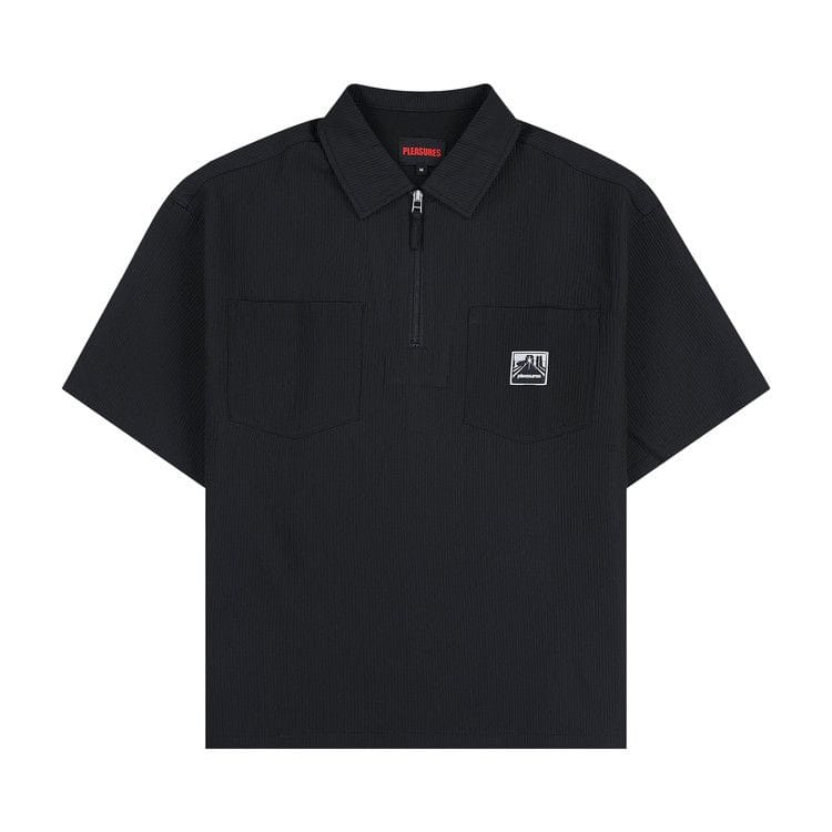 Pleasures Electron Zip Polo Black