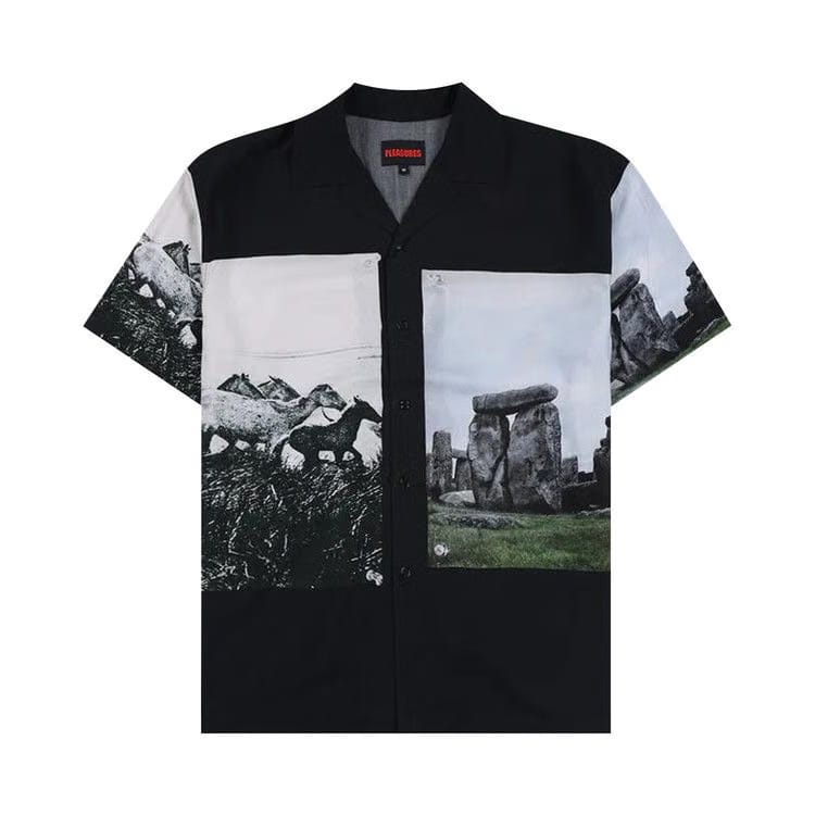 Pleasures Stone Horse Button Down Shirt Black