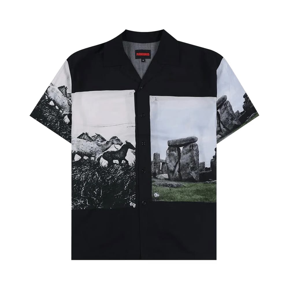 Pleasures Stone Horse Button Down Shirt Black