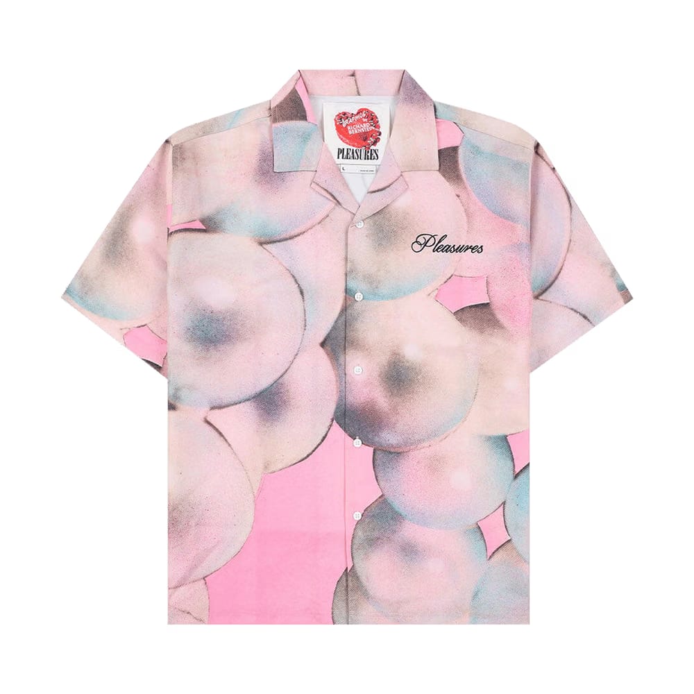 Pleasures x Richard Bernstein Pearl Button Up Pink