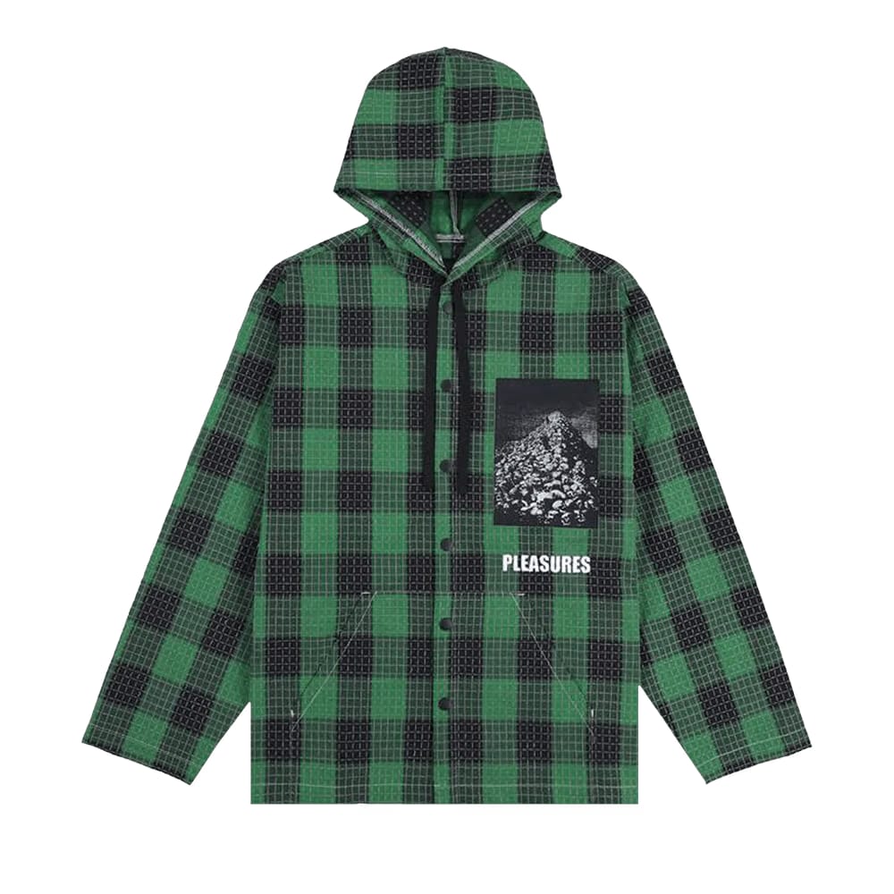 Pleasures Virtual Hooded Shirt Green