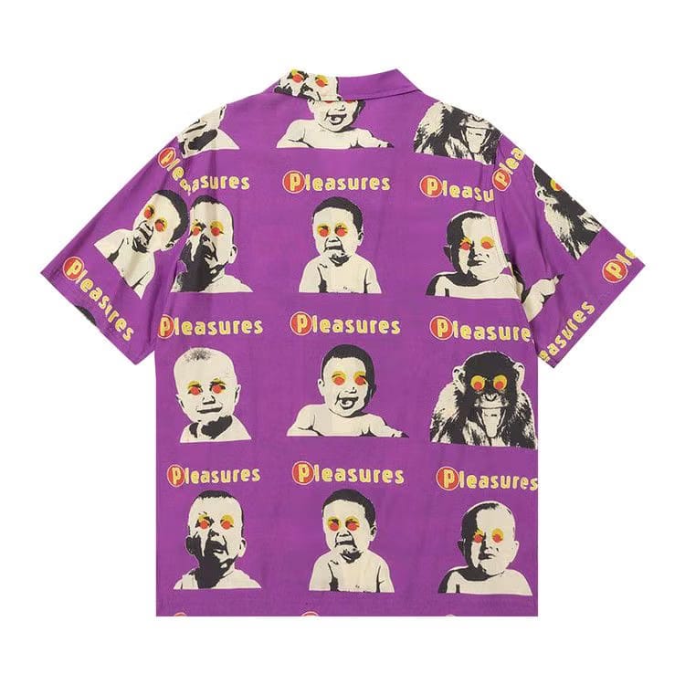 Pleasures Head Button Down Purple