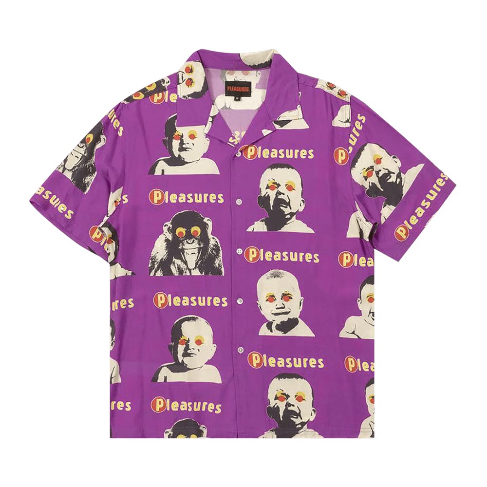Pleasures Head Button Down Purple