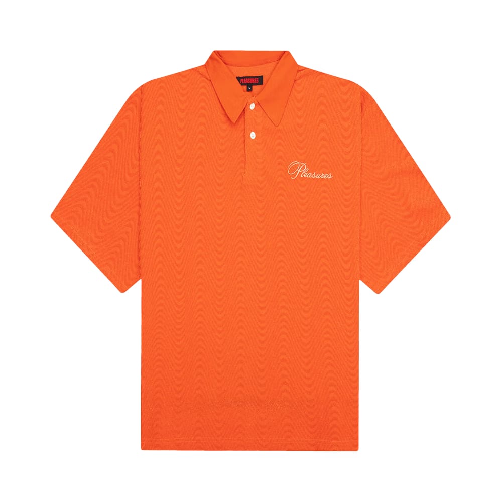 Pleasures Zen Terry Boxy Polo Burnt Orange