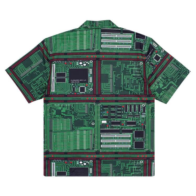 Pleasures Motherboard Rayon Shirt Green