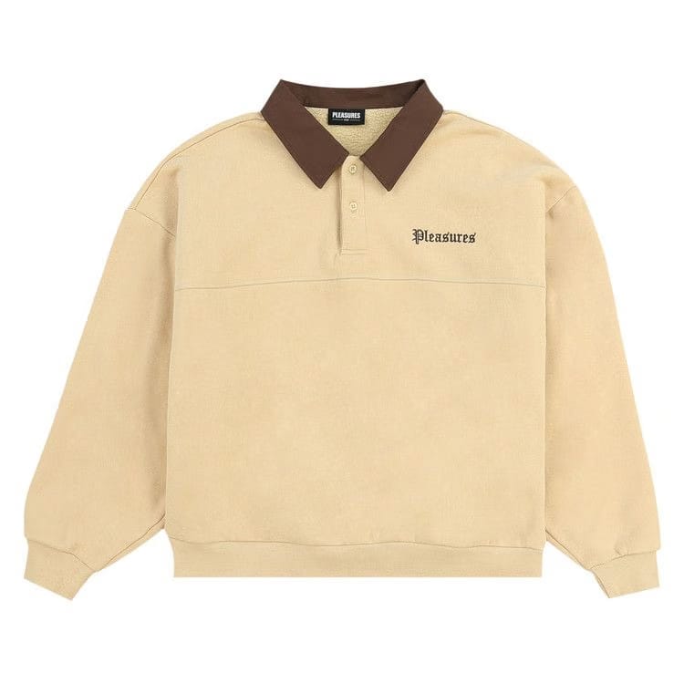Pleasures Tweak Polo Sweatshirt Tan